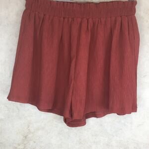 Lulus Red Lined Cool Summer Shorts  Women's Size Small